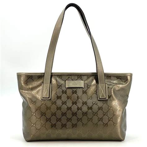 gucci imprime gold tote|authentic Gucci tote bag.